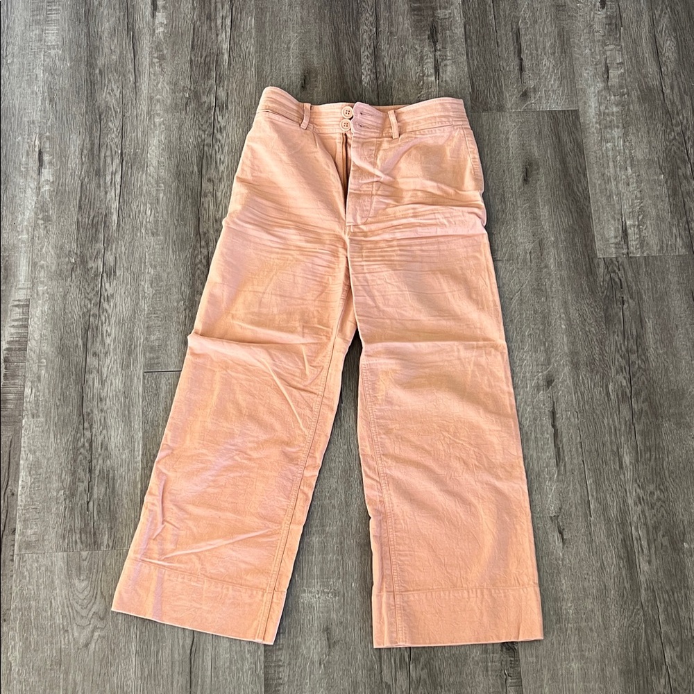 Apiece Apart Wide-Leg Corduroy Pants in Light Peach
